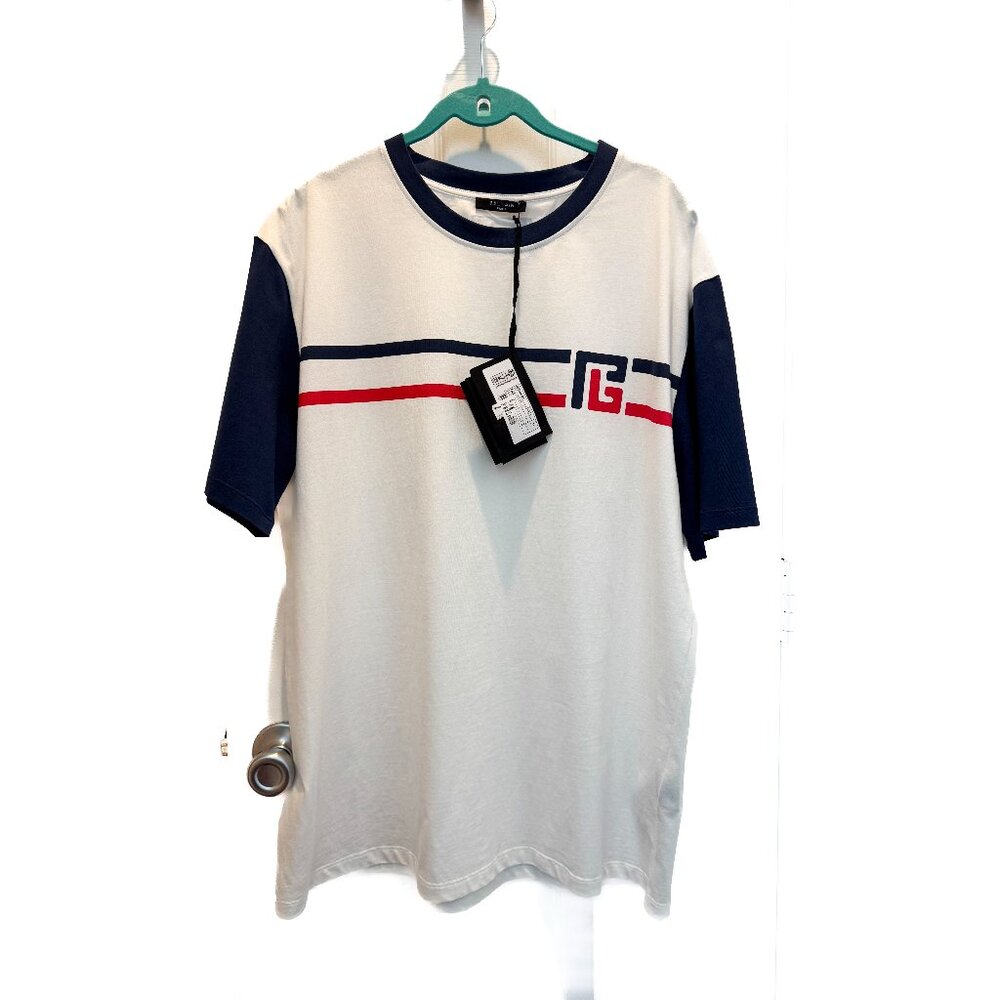 Balmain organic-cotton striped logo T-shirt